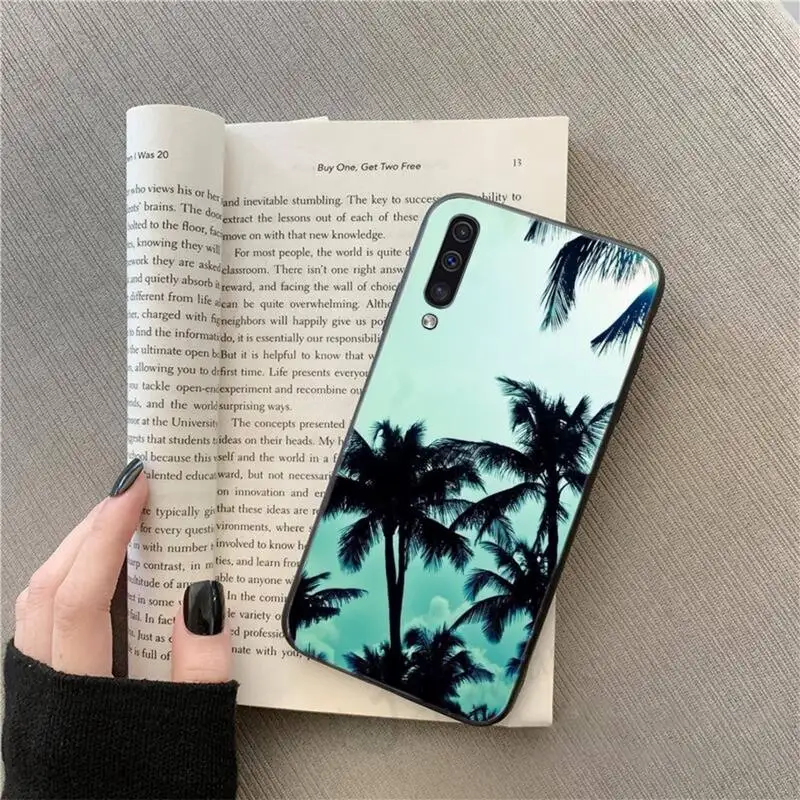

beach Palm tree sunset Phone Case For Samsung galaxy S 9 10 20 A 10 21 30 31 40 50 51 71 s note 20 j 4 2018 plus