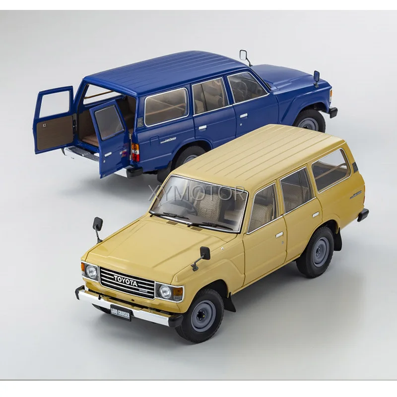 

Kyosho 1/18 Model For Toyota Land Cruiser LC60 Diecast Car Model Kids Boy Gifts Gift Collection Display Khaki/Blue Metal,Plastic