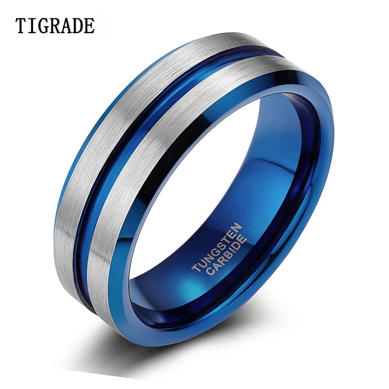 Кольцо мужское вольфрамовое 8 мм в винтажном стиле|tungsten rings for men|tungsten ringring |