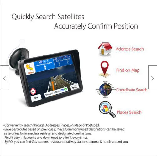 Bluetooth 9 дюймов автомобиль грузовик gps емкостной экран с AV-IN загружен Европа карта