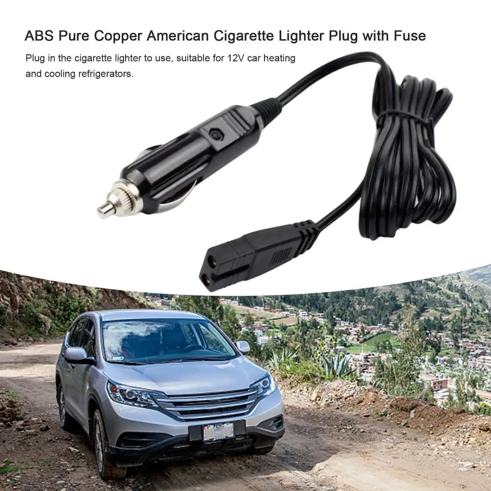 

12 В Американский разъем для прикуривателя с предохранителем из чистой меди АБС-пластика, провод, розетка, зарядное устройство, адаптер, разъ...