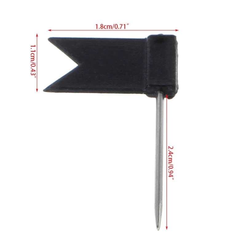 

100pcs Map Flag Push Pins Nail Thumb Tack Cork Board Map Drawing Pins For Home Office School Supplies 7 Colors With Box