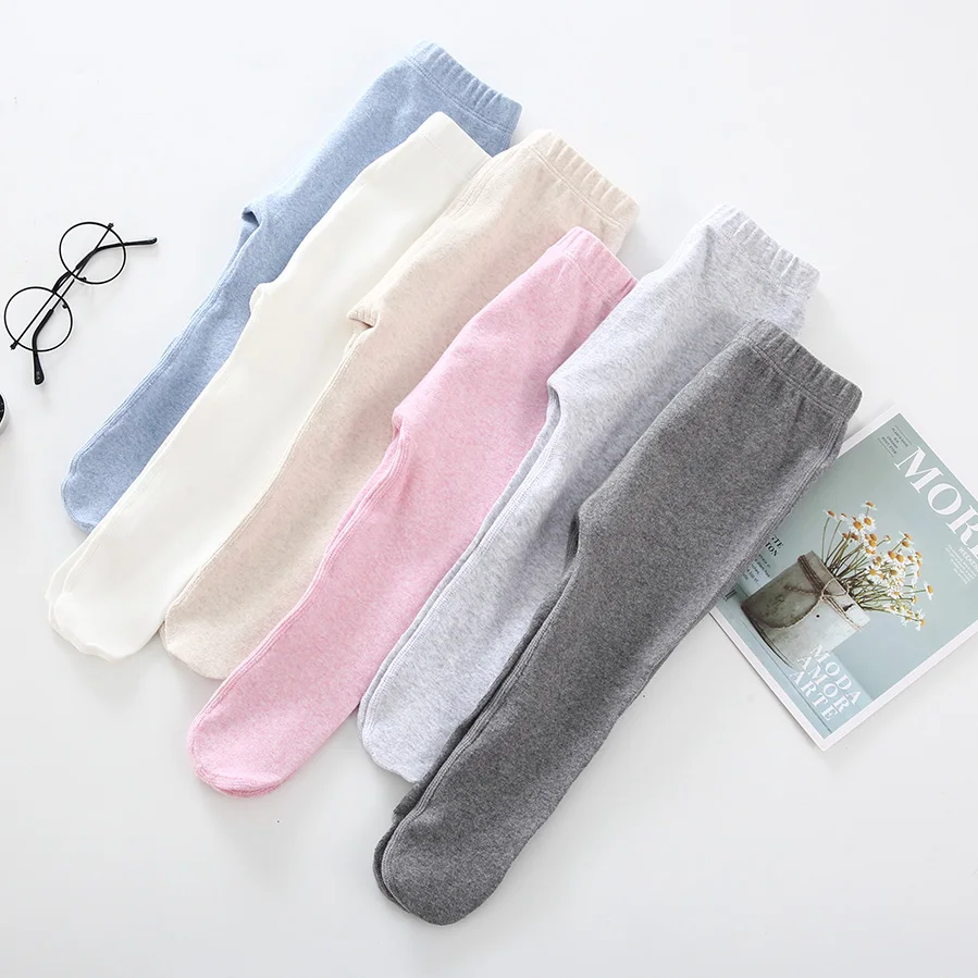 Штаны для новорожденных зимние хлопковые леггинсы девочек и мальчиков