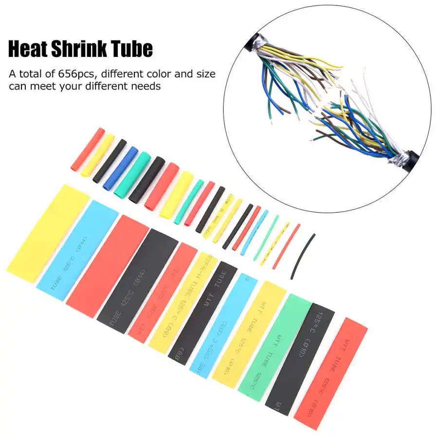 656 шт. водонепроницаемые термоусадочные трубки для проводов | Обустройство дома