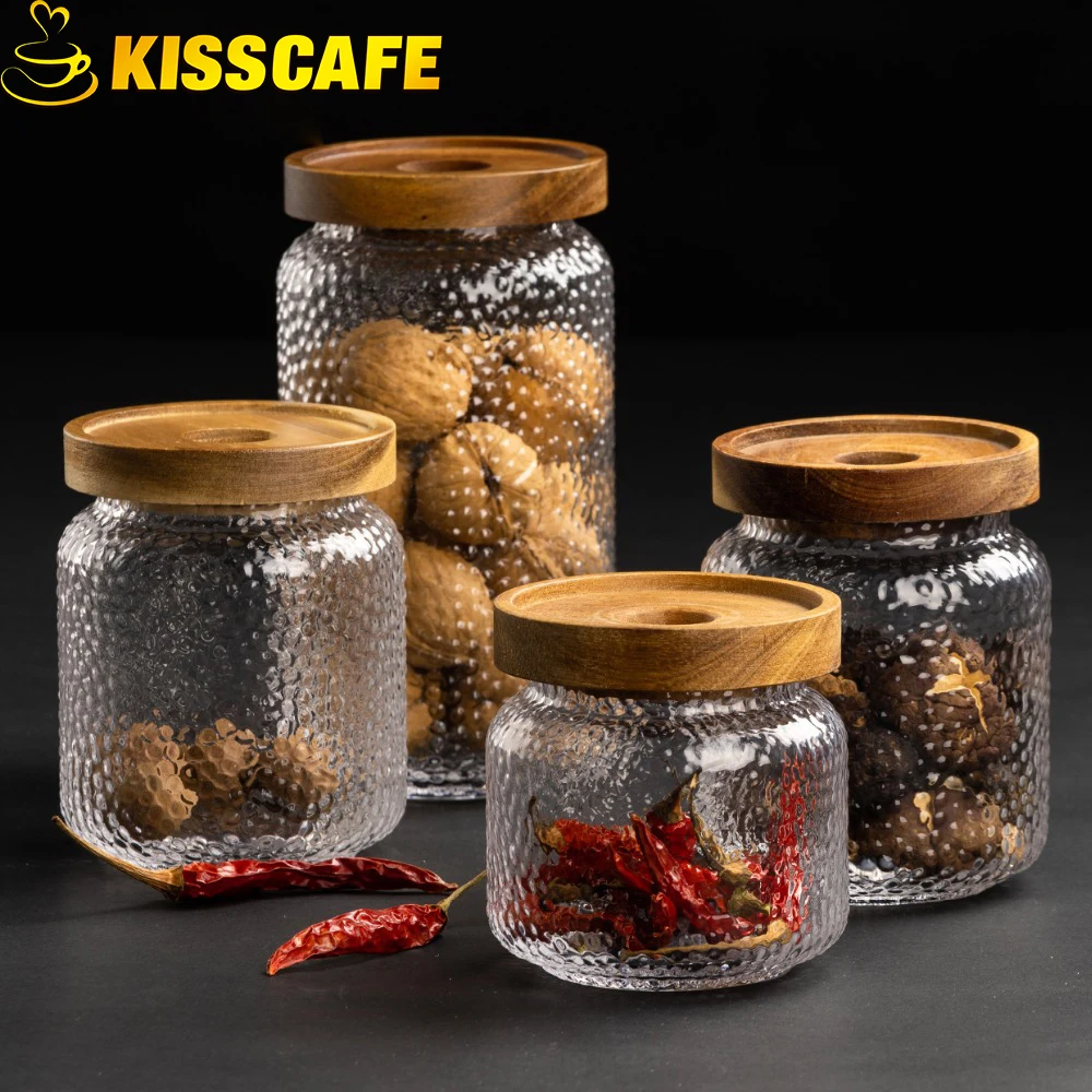 Woondend крышка кофейных зерен порошок бутылки стеклянные для хранения влагостойкие