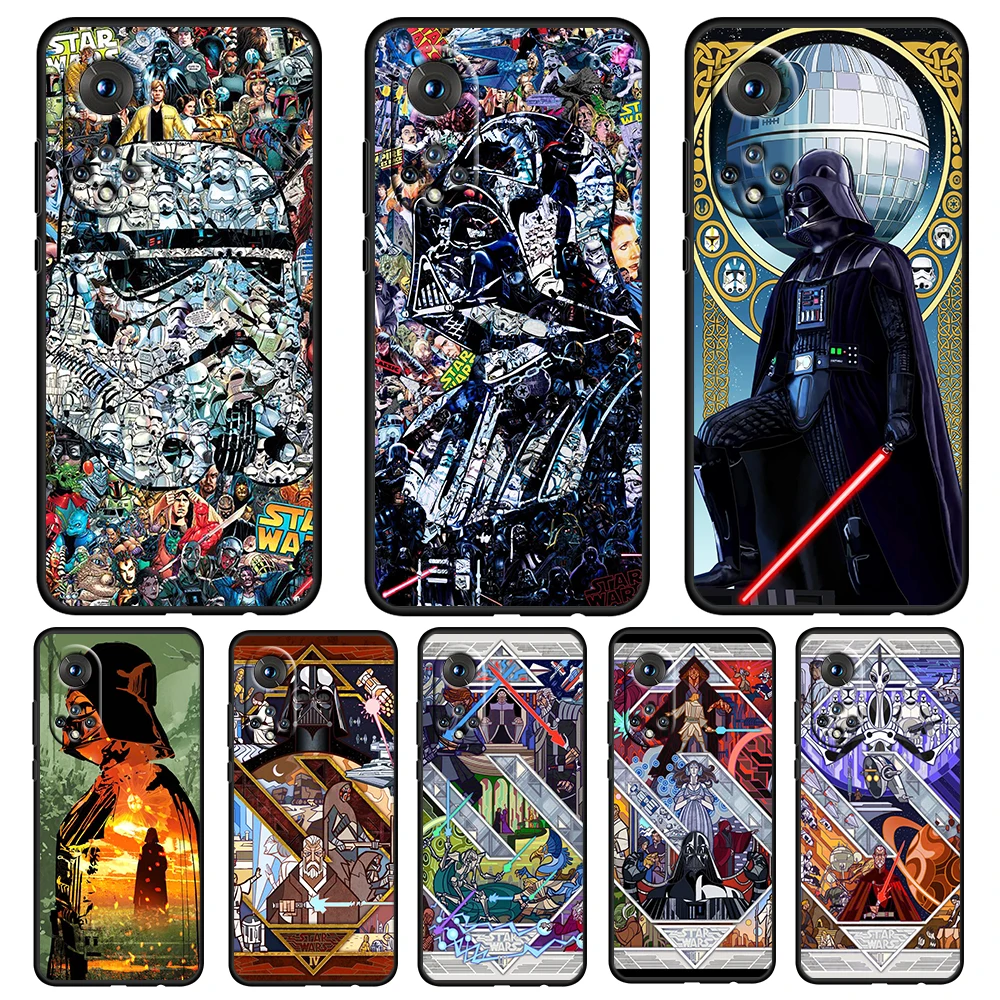 

Star Wars Hero Robot For Honor 50 30 V30 View 20 20E X20 Play5 5T Magic3 Pro Plus SE Lite 5G Black Soft TPU Phone Case