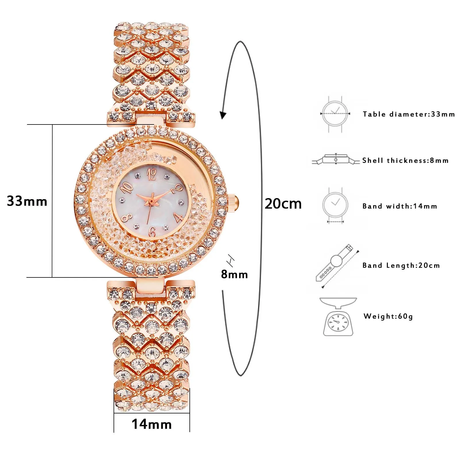 

Women Casual Fashion Business Simple Watch Clock Stainless Steel Casual Dress Wrist Crystal Jewelry mujer