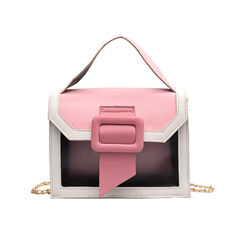

Transparent bag new spring and summer net red fashion shoulder messenger bag women Joker ins foreign style jelly bag