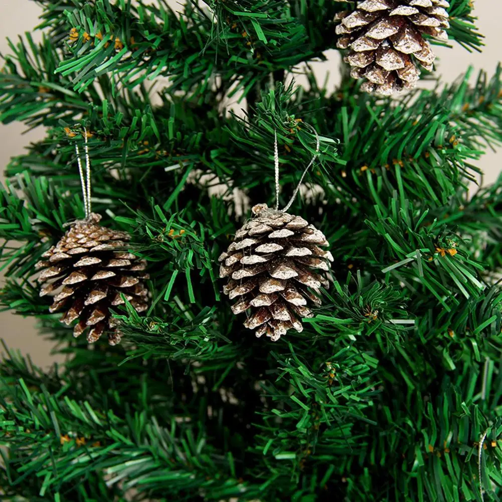 

PCSset Pine Cone Christmas Tree Decoration For Home New Year Christmas Decoration Small Pine Cone Ornaments astounding