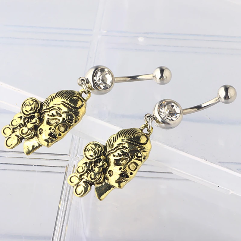

Belly Button Rings for Women Girls Stainless Steel 14G CZ Navel Rings Belly Piercing Jewelry Wholesales Dangle Women Kit