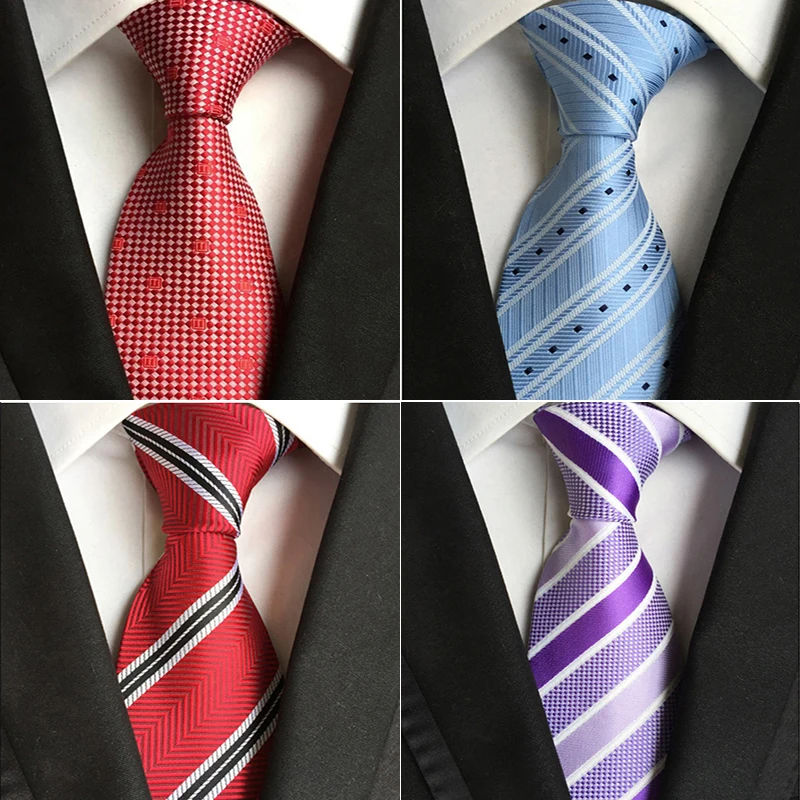 Мужские галстуки классические полосатые и клетчатые Галстуки 8 см модные