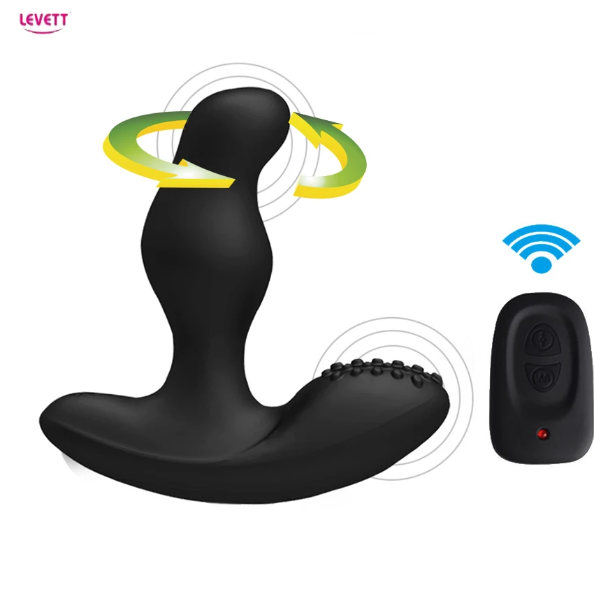 Мощная Водонепроницаемая Анальная пробка LEVETT для мужчин вращающаяся точки G