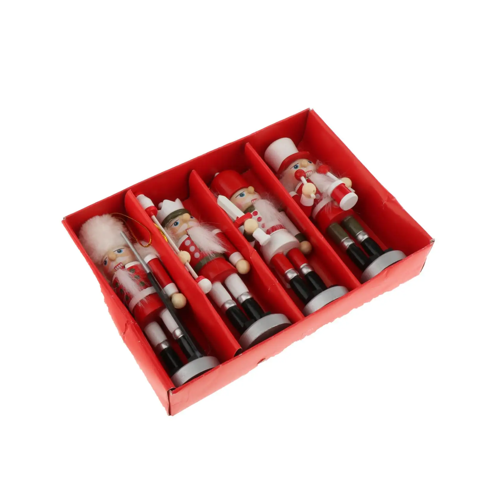 

9pcs Christmas Wooden Nutcracker Puppet Xmas Ornaments Set Nutcracker Puppet for Christmas Tree Home Office Party Decor Gifts