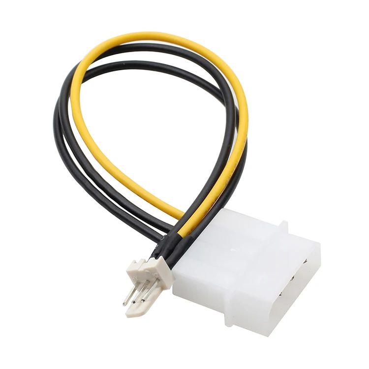 

10PCS Computer Power Supply Small 3P To Big 4P/D Female Conversion Cable Extension Cord Length:20cm