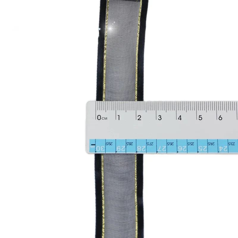(5 м/лот) 25 мм белая Золотая лента из органзы для края оптом декоративные ленты