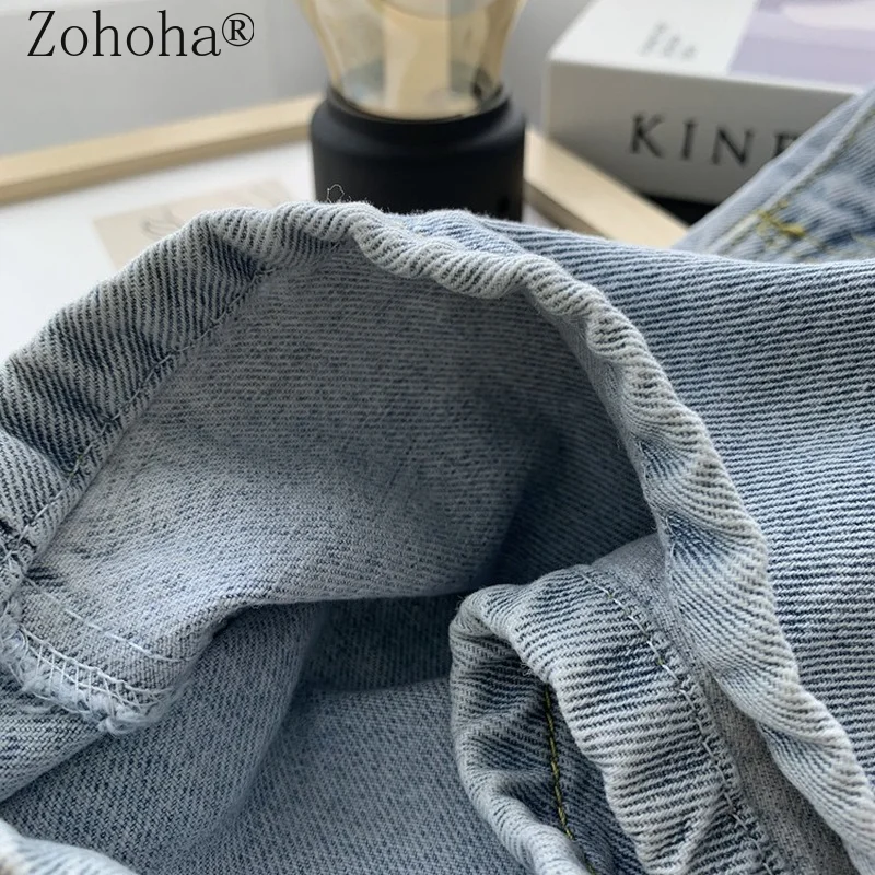 

Zohoha 2021 Summer New Fashion Personality Split Temperament Casual All-match Denim Shorts Short Jeans Pants for Women