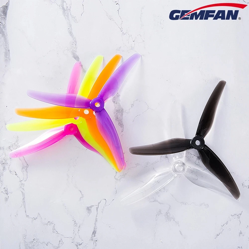 Gemfan Hurricane 51433 5.1X4.33X3 3-лопастной Пропеллер для ПК радиоуправляемых FPV гоночных