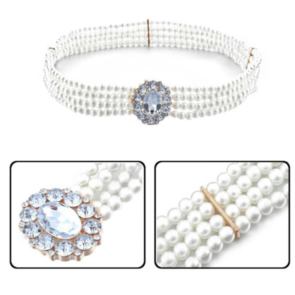 Роскошные женские широкие эластичные стрейч ремни платья стразы с кристаллами