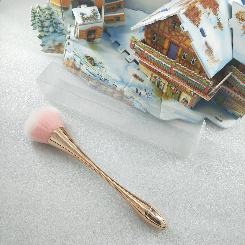 1 шт. розовая Золотая кисть для нанесения пудры румян Кисть макияжа затенения