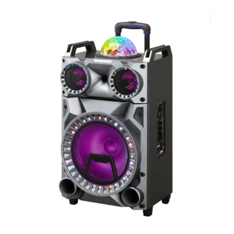 

12 inch speaker Wireless Led light hifi bass sound box colorful ball disco party with usb FM LT-120