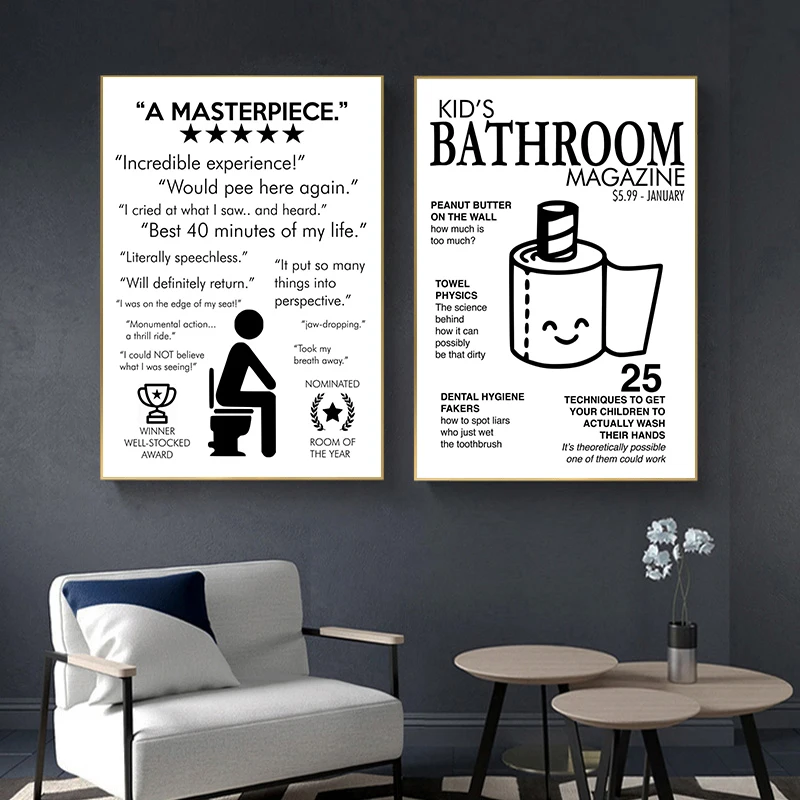 

Nordic Fashion Wall Art Canvas 5 Star Bathroom Craft Hotel Decoration Painting Poster HD Prints Cuadros Poster Wall Decoration