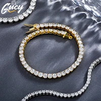 gucy 3mm 5mm bracelets women 925 sterling silver jewelry moissanite diamond wedding party bracelet drop shipping