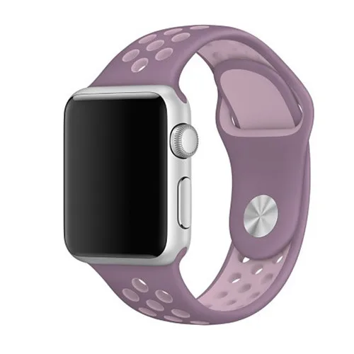 Ремешок для apple watch band 44 мм 40 мм correa apple watch 4 3 band 42 мм/38 мм iwatch спортивный силиконовый ремешок-браслет аксессуары для часов - Цвет ремешка: violet fog 18
