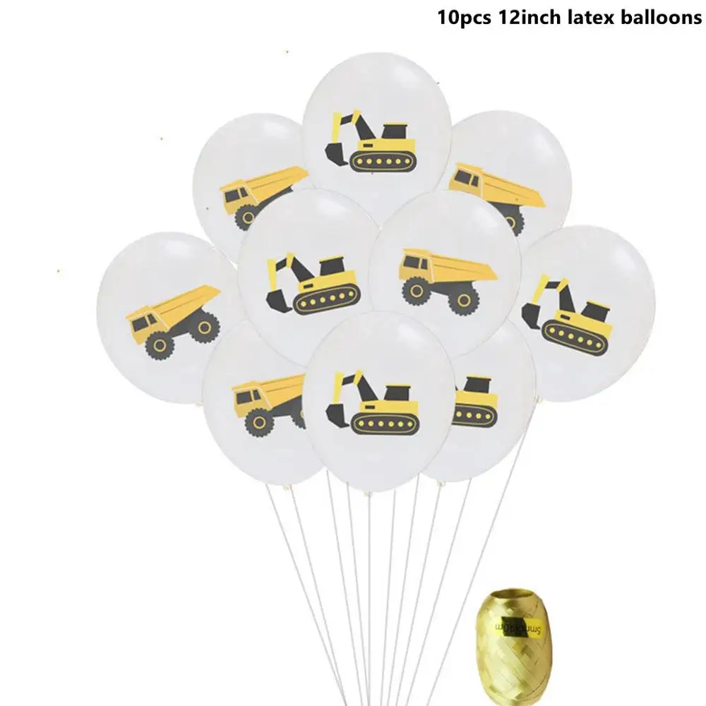 Car Balloons 12 Taoup счастливый детский день рождения грузовик шары конфетти баллоны аксессуары автомобильные воздушные шары латексные воздушные вечерние украшения для мальчиков сувениры - Цвет: Car Balloons 12
