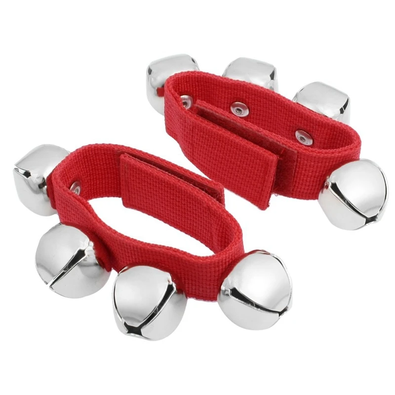 

Рождественский музыкальный Тамбурин, встряхивающий запястье Jingling Bells Pair
