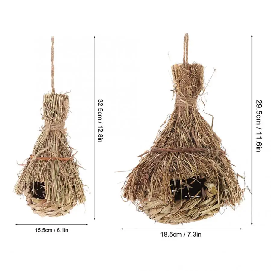 Плетеный вручную бамбуковый лист птичье гнездо подвесной домик для отдыха в виде