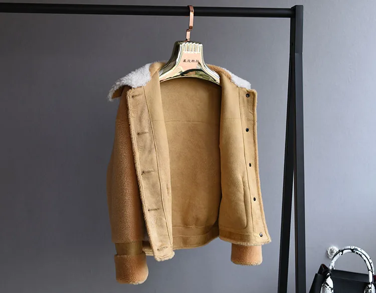 Женская Шуба из натурального меха OFTBUY повседневная шуба натуральной шерсти на
