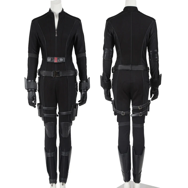 

Movie Civil War Cosplay Costume Natasha Romanoff Black Battle Bodysuit Halloween Masquerade Party Outfit