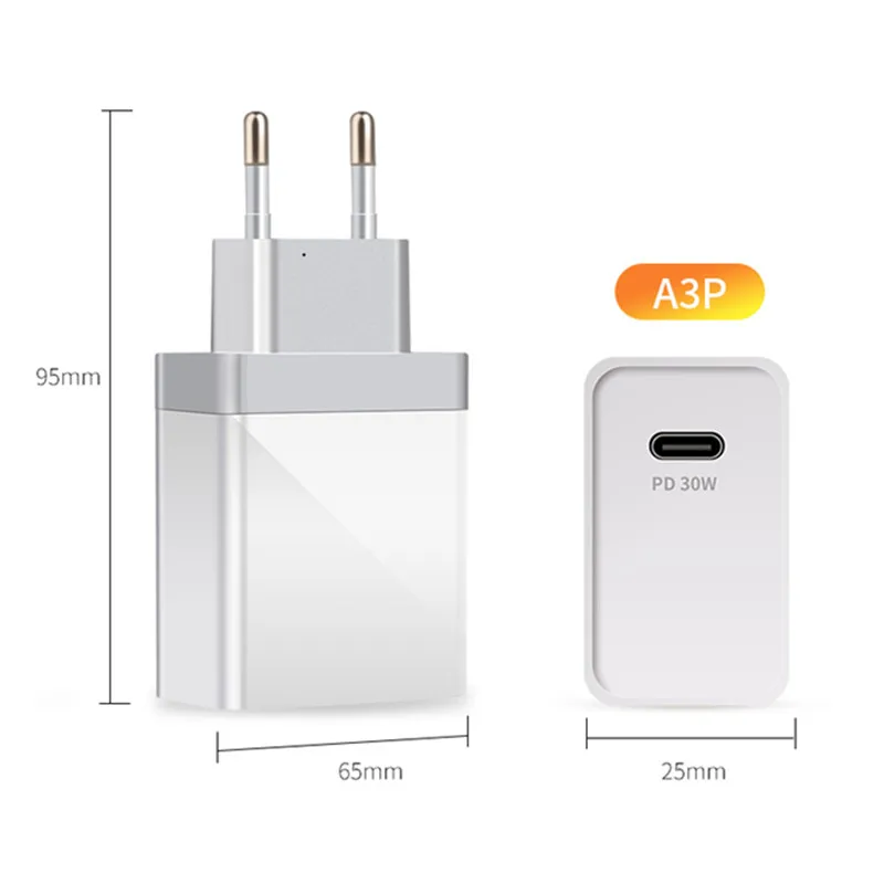 Grwibeou PD Charger 30W USB Type C Fast Charging for Phone 8 11 QC3.0 Quick Charge 4.0 3.0 QC | Электроника