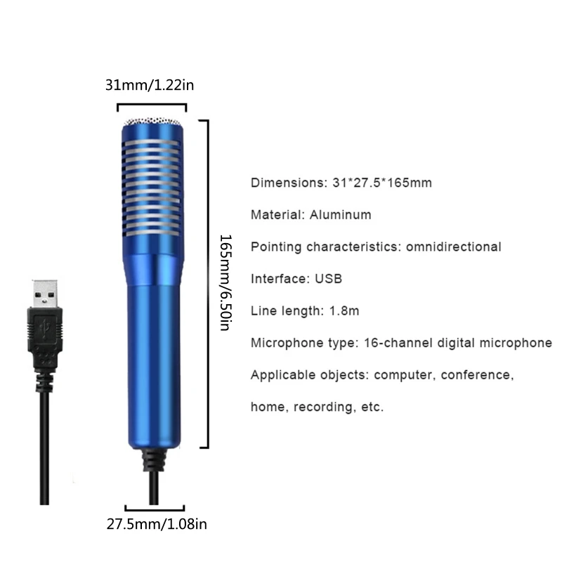 

67JA USB конденсаторный микрофон со штативом и подставкой