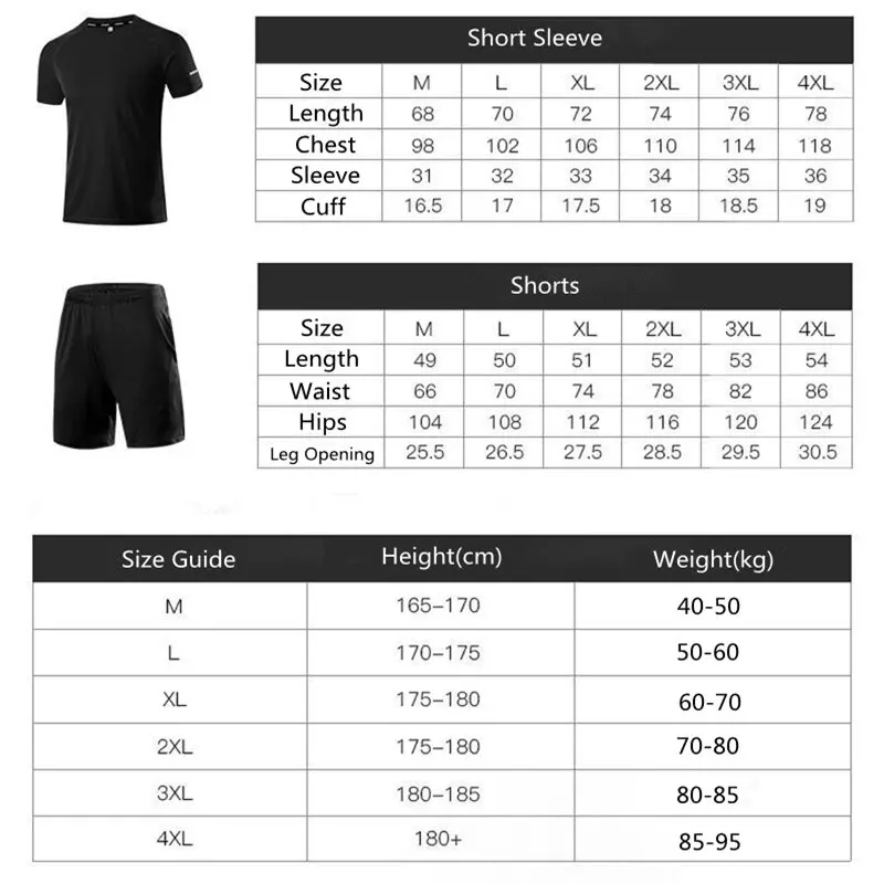 Vansydical фитнес костюм для бега спортивный мужчин короткий рукав + шорты набор