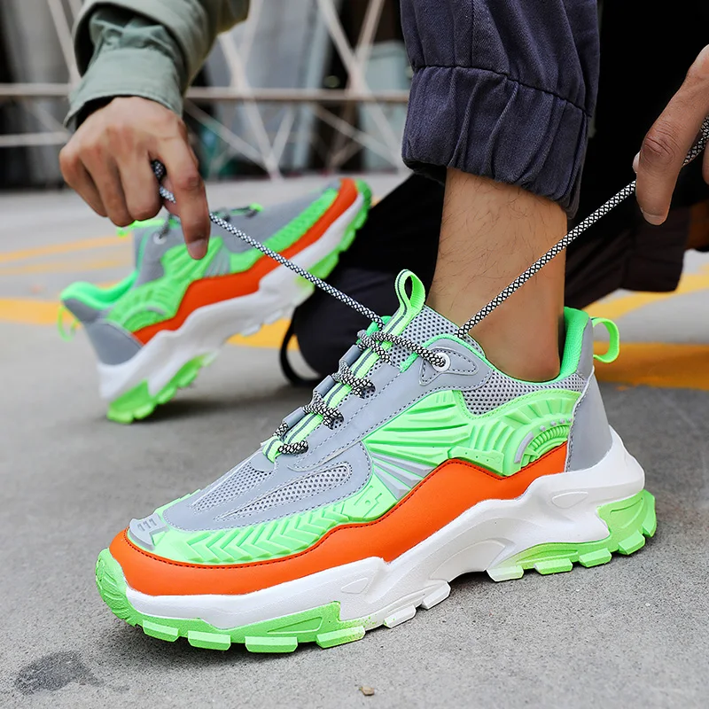 

Colorful Mens Fashion Sneakers Trainers Hip Hop Breathable Casual Shoes Men Mesh Platform Sports Shoes Men zapatillas hombre