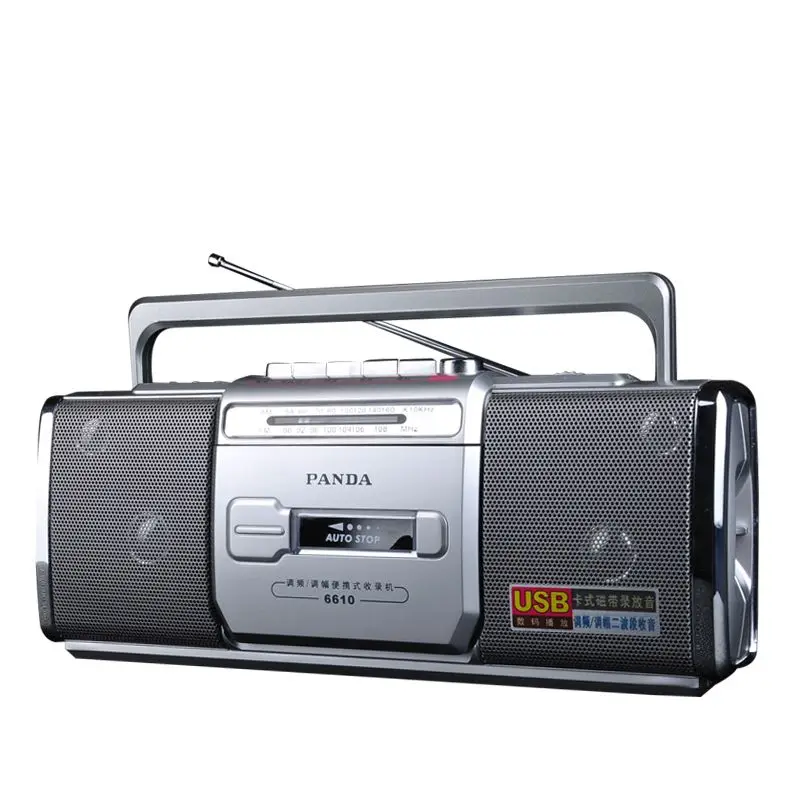 Настольное двухдиапазонное радио с поддержкой аудиоленты стереомагнитола USB FM/AM