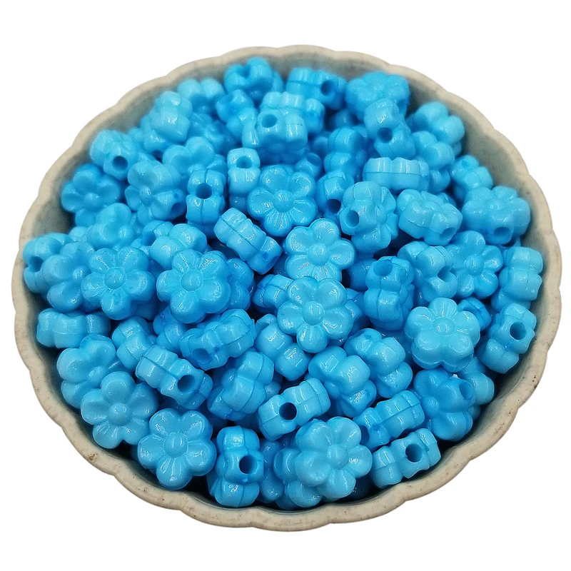 

100 шт. 9 мм сплошной Цвет выводы модные форма цветка детская игра Сделай Сам акриловые ювелирные изделия аксессуары Свободные Spacer Бусины кон...