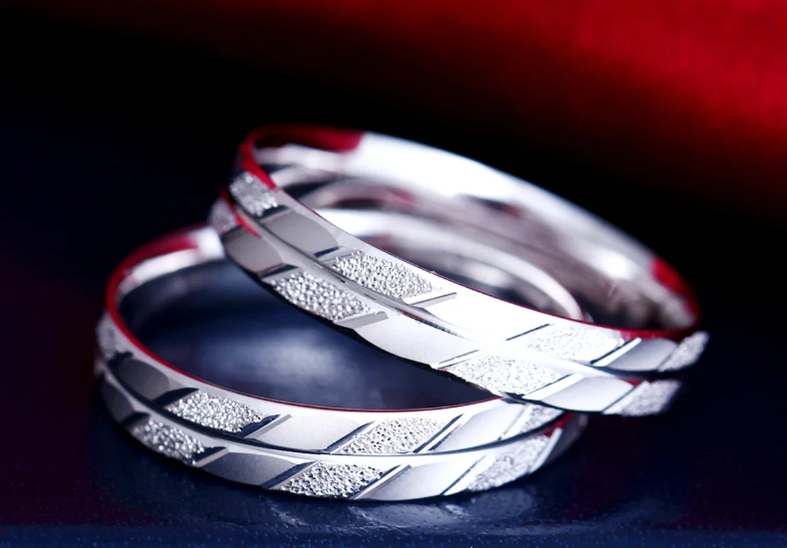 Классические Платиновые белые настоящие золотые обручальные кольца Необычные