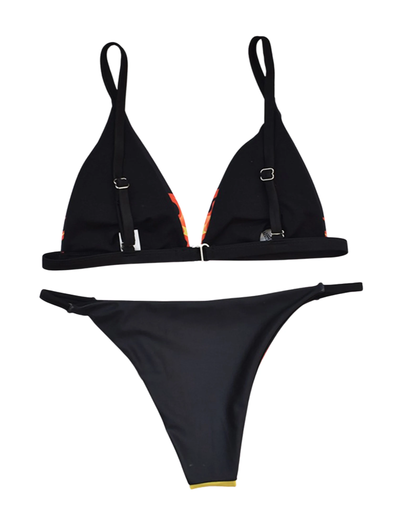 Комплект из 2 предметов женский летний купальник огонь с v образным вырезом и