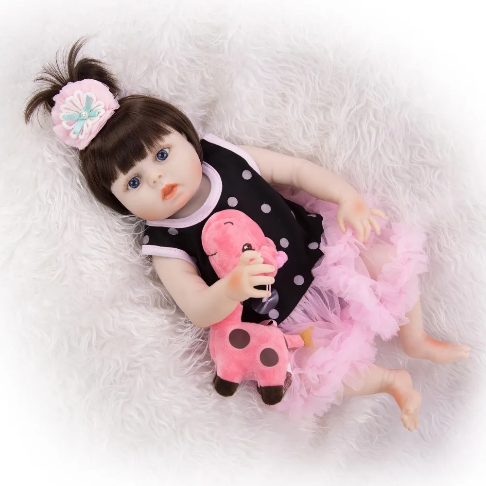 

Silicone Reborn Baby Dolls 18inch 48cm Bebe Alive Realistic Boneca lol Lifelike Real Menina Girl Toddler Kids Birthday Play Toys