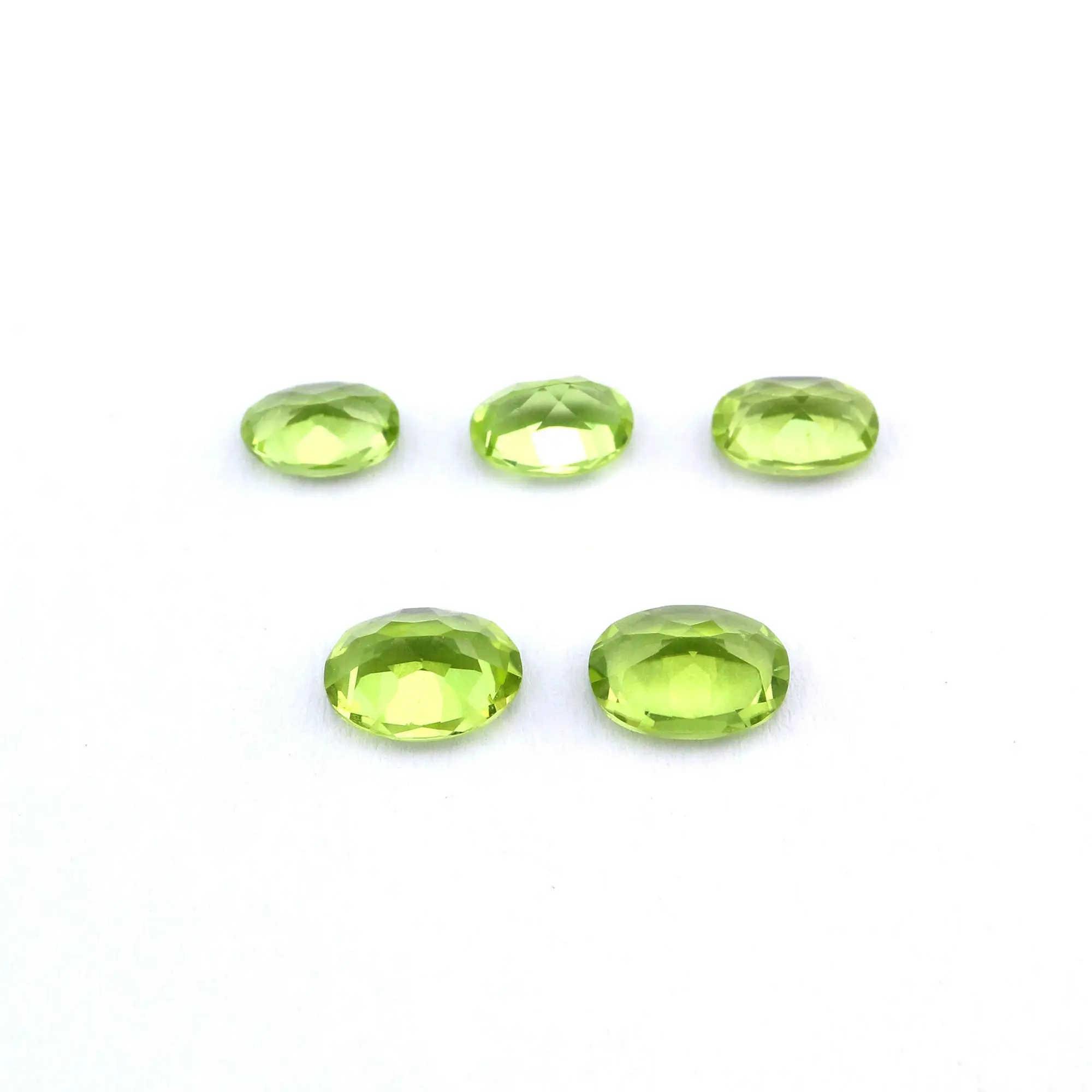 1Pcs Oval Green Peridot August Birthstone Faceted Cut Loose Gemstone Natural Semi Precious Stone DIY Jewelry Supplies 4120122 | Украшения и