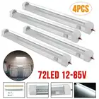 4 шт., светодиодная полоса освесветильник для салона автомобиля, 12 В, 24 В, 72 светодиодный