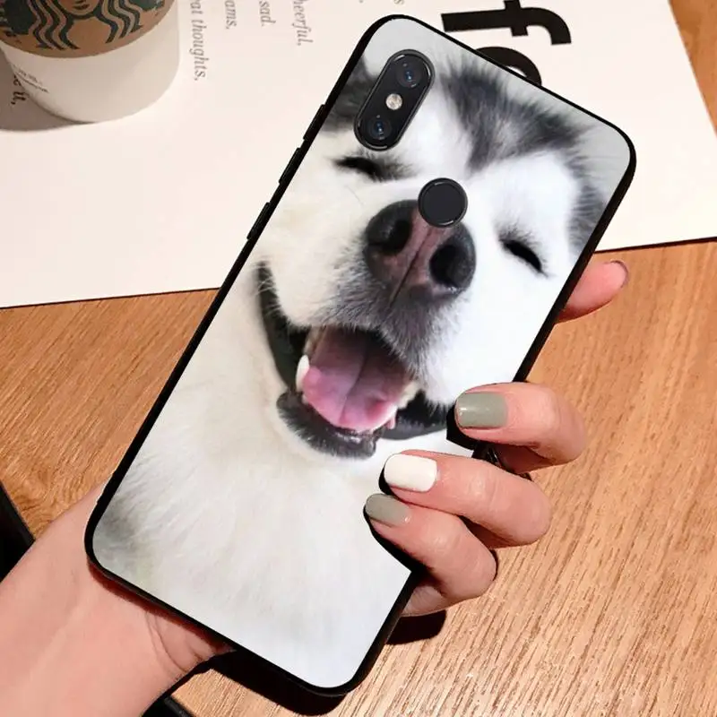 

Husky cute Puppy Dog Animal Anti-fall mobile Phone Case coque For Xiaomi Redmi note 7 8 9 t k30 max3 9 s 10 pro lite