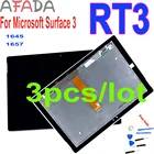 Сменный ЖК-дисплей 3 шт. AAA + для Microsoft Surface 3 RT3 RT 1645 10,8 дюйма, ЖК-дисплей, сенсорный экран в сборе, поверхность RT3 1657, Ремонт ЖК-дисплея