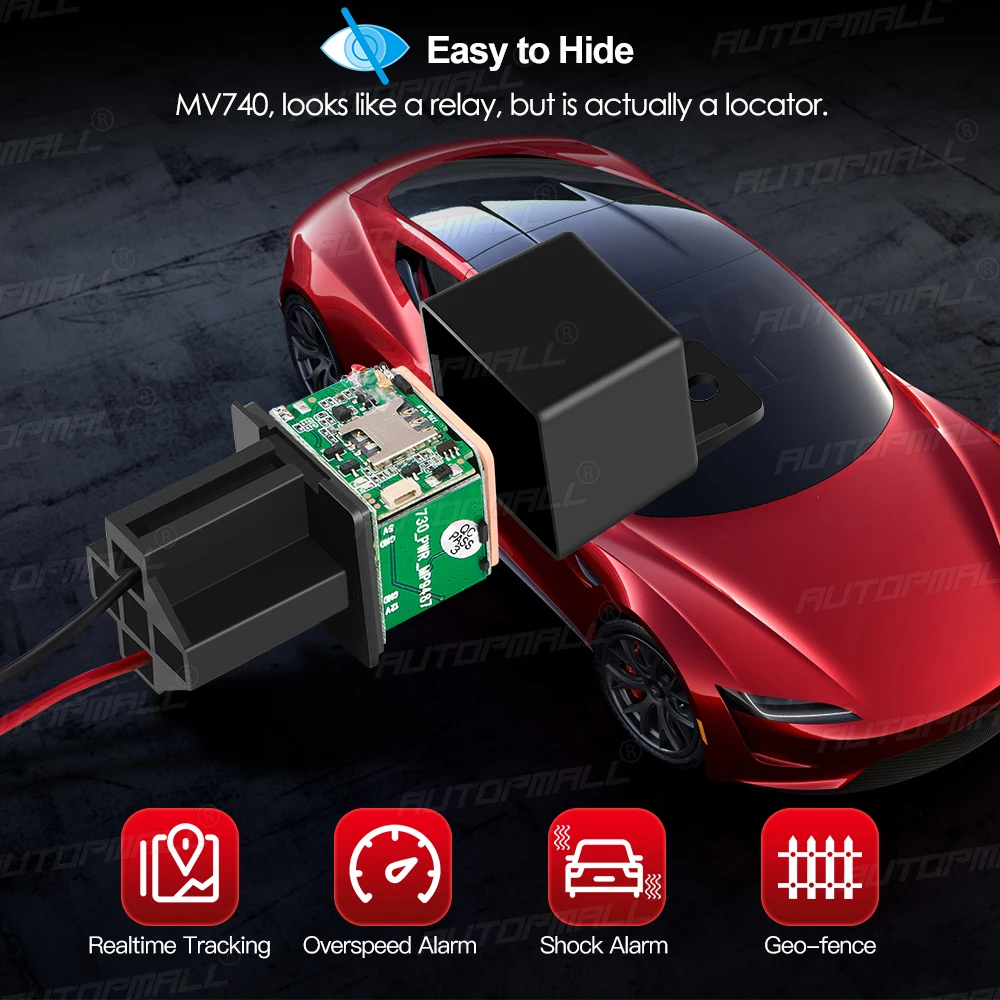 GPS-трекер для мотоцикла и автомобиля MV740 9-90 в |