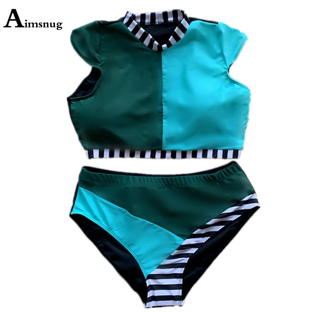 

Plus Size 4xl Women Bikini Sets Two Pieces Swimwear Sexy Push Up Large Size Swimsuit Crop TOP 2021 New Patchwork Bathing Suits