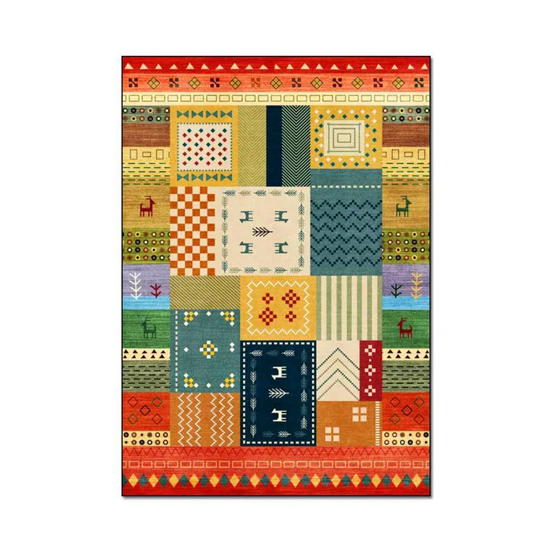 Коврик с геометрическим рисунком индийский яркий одеяло в этническом стиле для