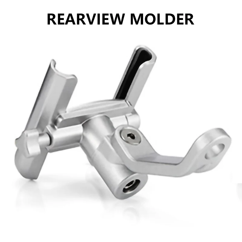 Rearview Silver YPAY мотоцикл горный велосипедный держатель для телефона Алюминий регулируемый руль мотоцикла Зеркало заднего вида 4-6,5 дюймов телефон крепление - Цвет: Rearview Silver