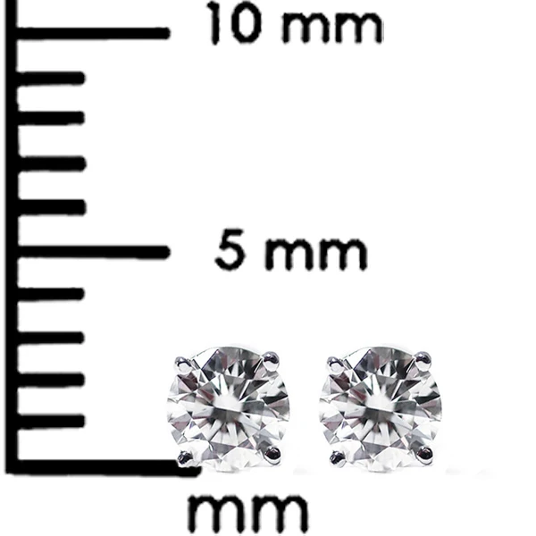 GemStoneKing 0 20 Ct настоящие бриллиантовые женские серьги гвоздики 14K белое золото